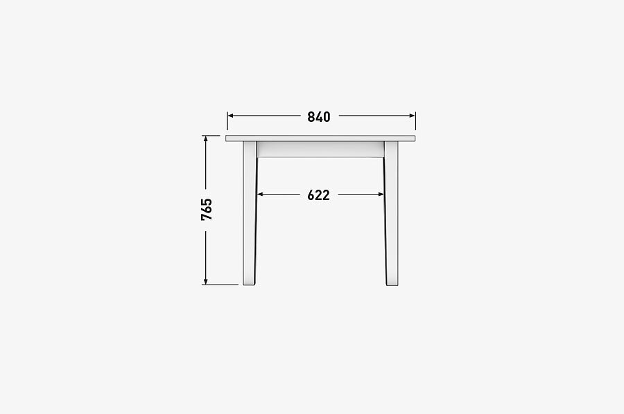 Solenn Design Tisch Knorke 03 Technische Zeichnung Front